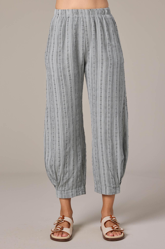 Cut Loose Pinstripe Linen Side Pleat Lantern Pant Spring 2026