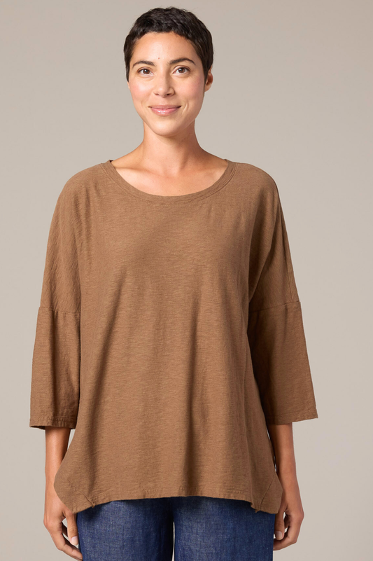 Cut Loose Linen Cotton Jersey One Size Boxy Top 