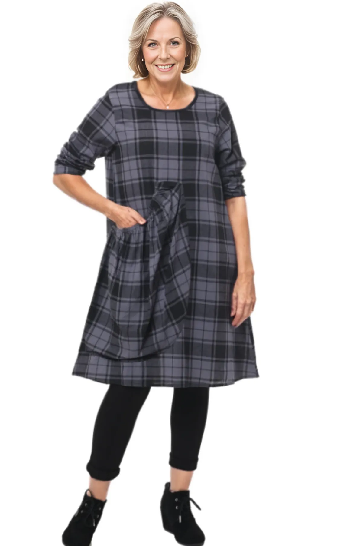 Tulip Clothing Pepper Dress in Shannon Flannel