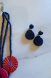 Calypso Blue Wood Earrings