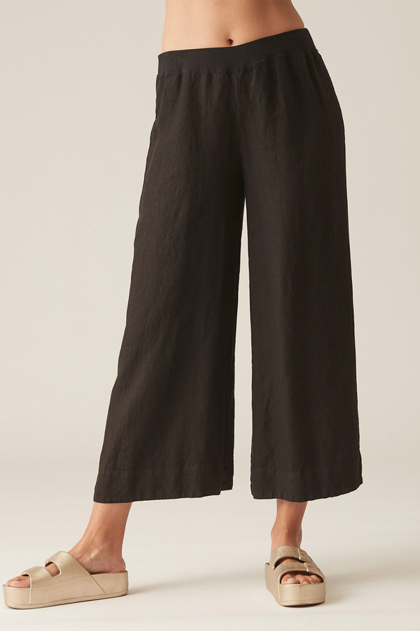Cut Loose Solid Linen Crop Pant Spring 2024-Special Order