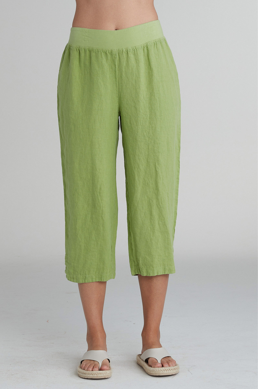 Cut Loose Solid Linen Capri Pant Spring 2025- Special Order