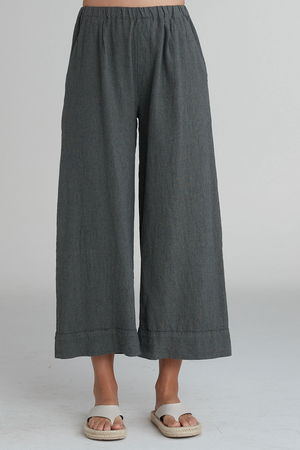 Cut Loose Crosshatch Pleated Crop Pant Spring 2025- Special Order