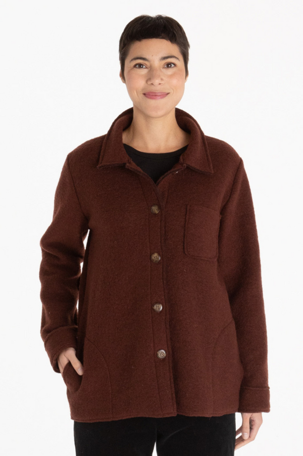 Cut Loose Boiled Wool Shacket Fall 2023- Special Order