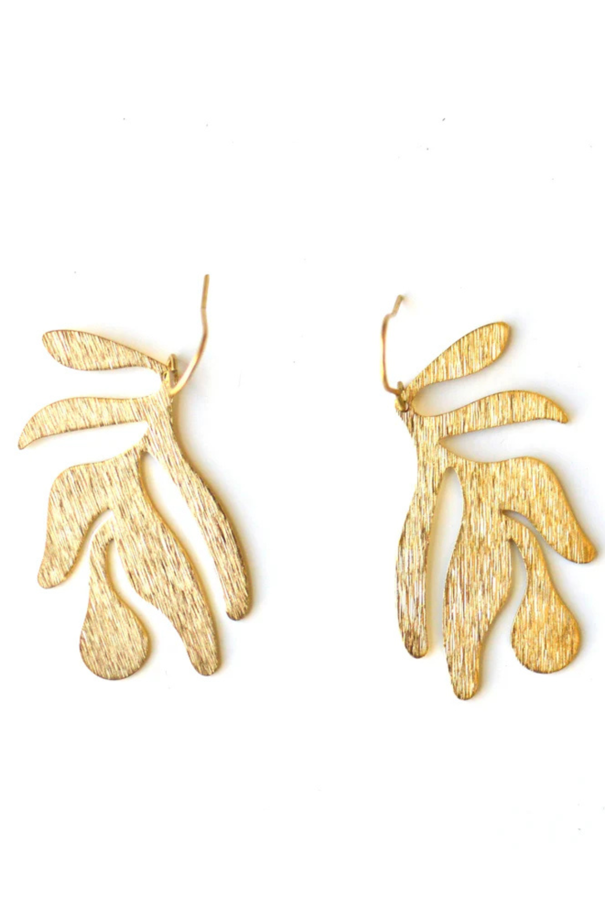 Abstract Leaf Earrings - thread to cloth