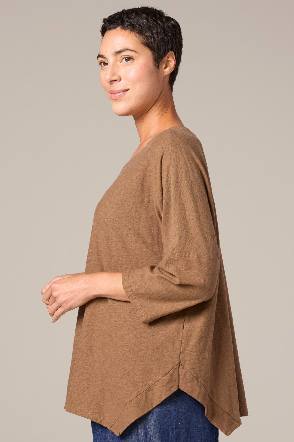 Cut Loose Linen Cotton Jersey One Size  Top Spring 