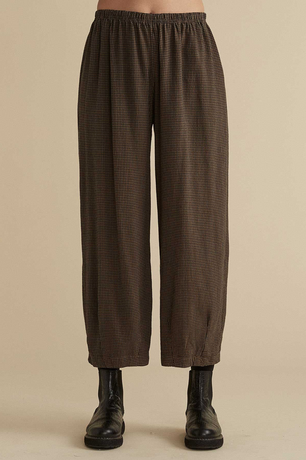 Cut Loose Mini Check Cropped Pant w/Darts Fall 2024- Special Order