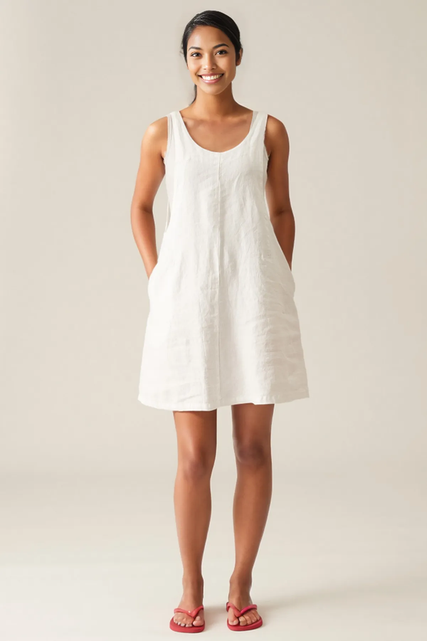 Cut Loose Solid Linen Dress Overalls Spring 2024-Special Order
