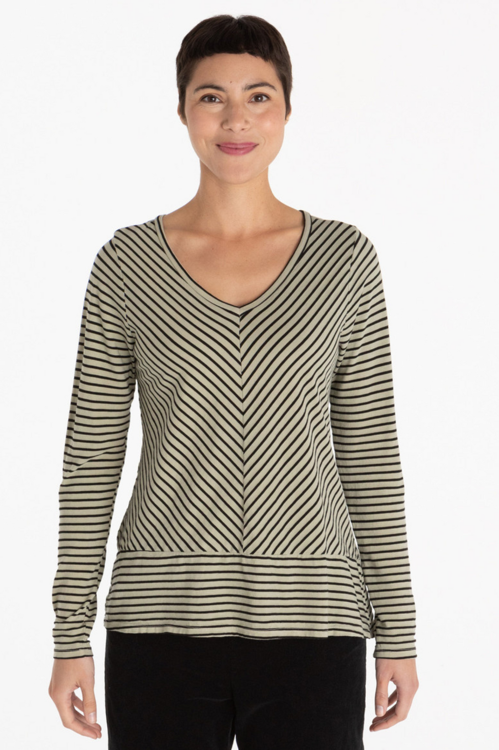 Cut Loose Fall Knit Black Stripe Long Sleeve Border Top Fall 2023- Special Order