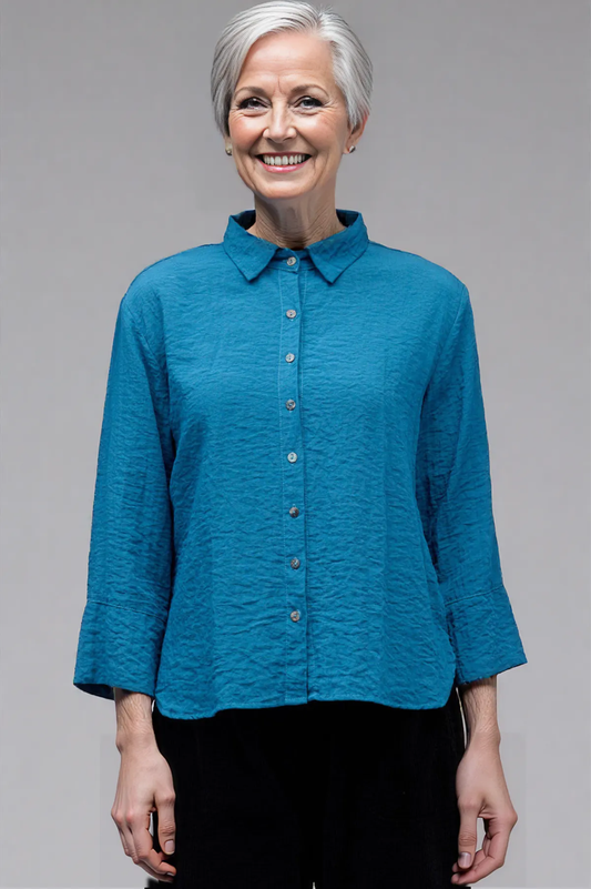 Cut Loose Fall Rayon Parachute Crop Easy Shirt Top Fall 2025-Special Order