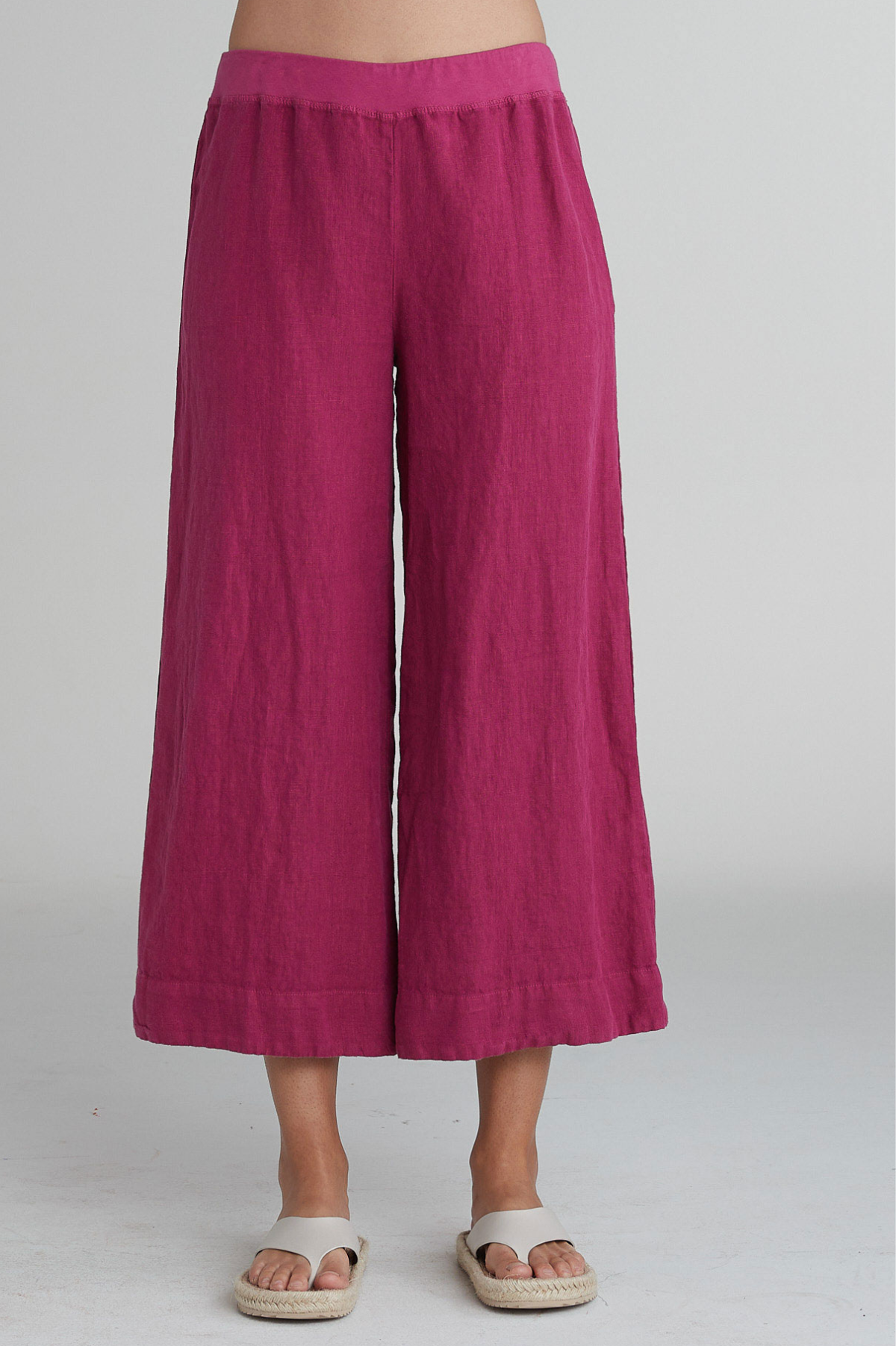 Cut Loose Solid Linen Crop Pant Spring 2025- Special Order