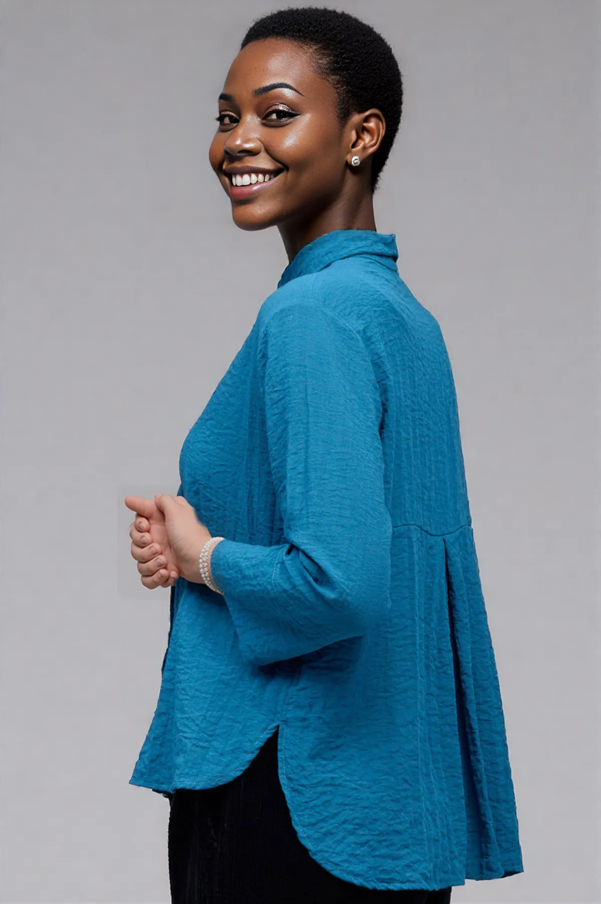 Cut Loose Fall Rayon Parachute Crop Easy Shirt Top Fall 2025-Special Order