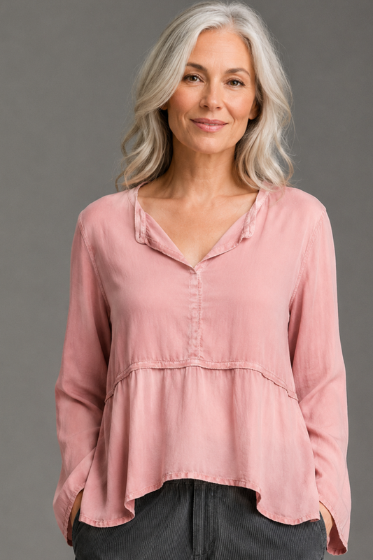 Cut Loose Vintage Satin Raw Edge Pullover Fall 2026- Special Order