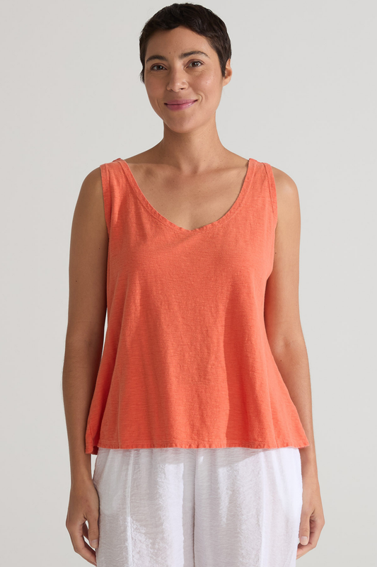 Cut Loose Linen Cotton Jersey Twist Tab Tank 2025- Special Order