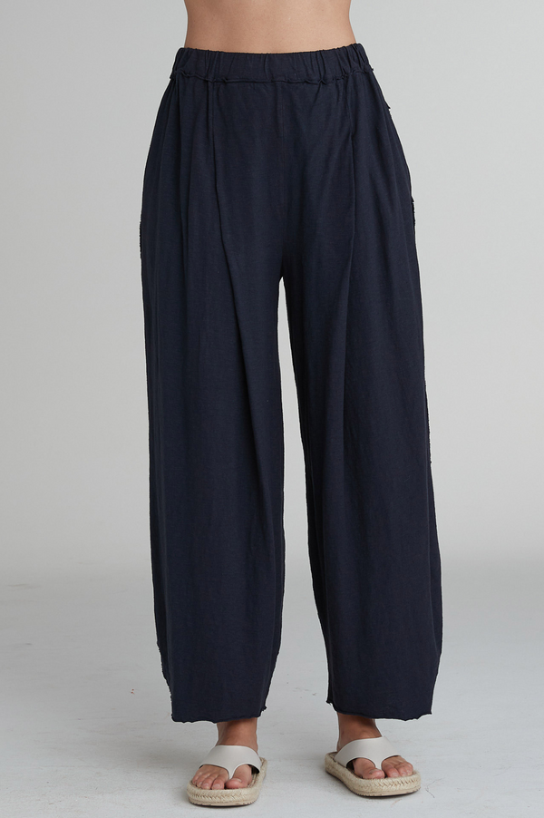 Cut Loose Linen Cotton Jersey Pleat Pant Spring 2025- Special Order