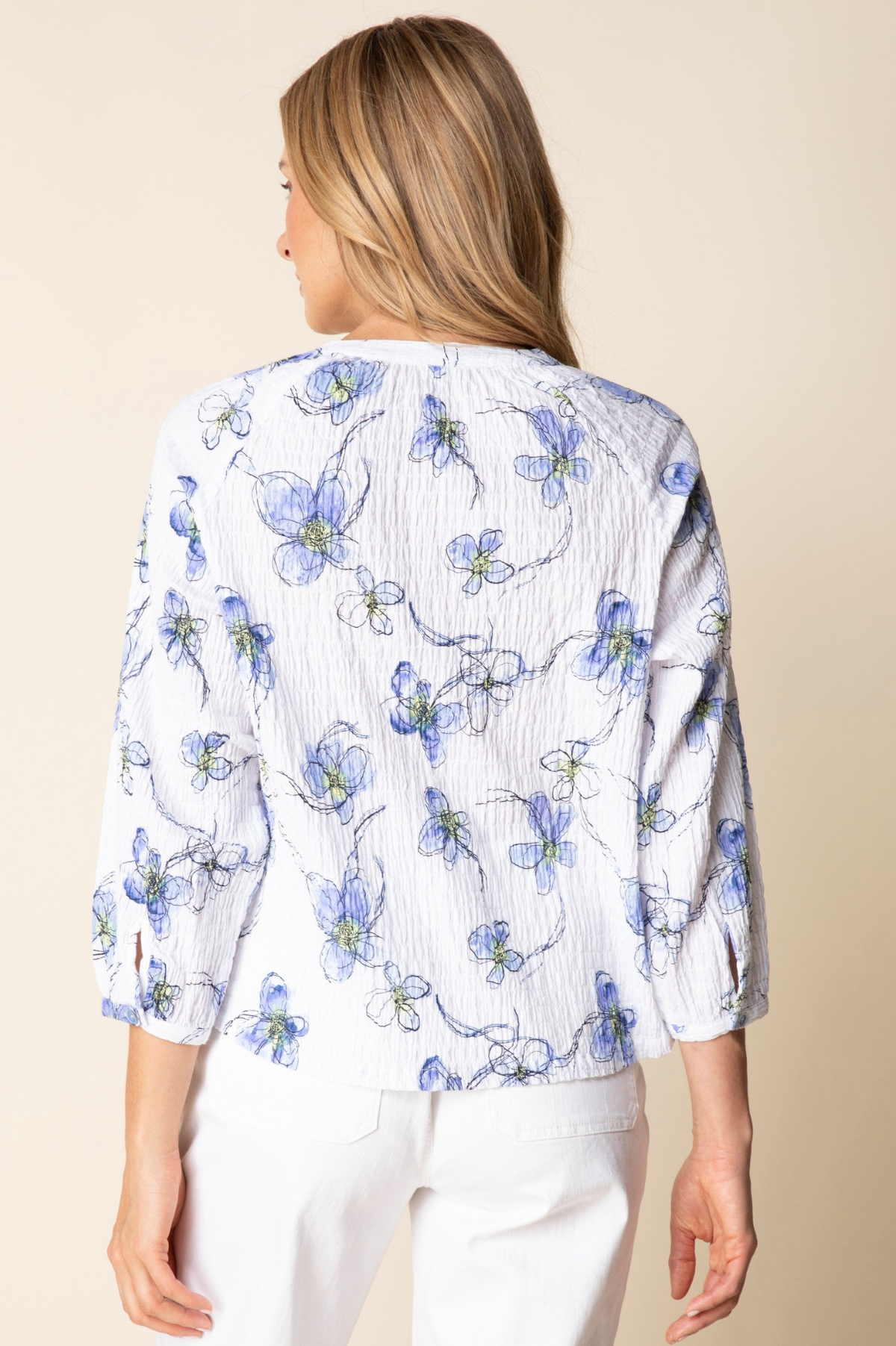 Habitat Clothing Crinkle Cotton Wildflower Romance Shirt