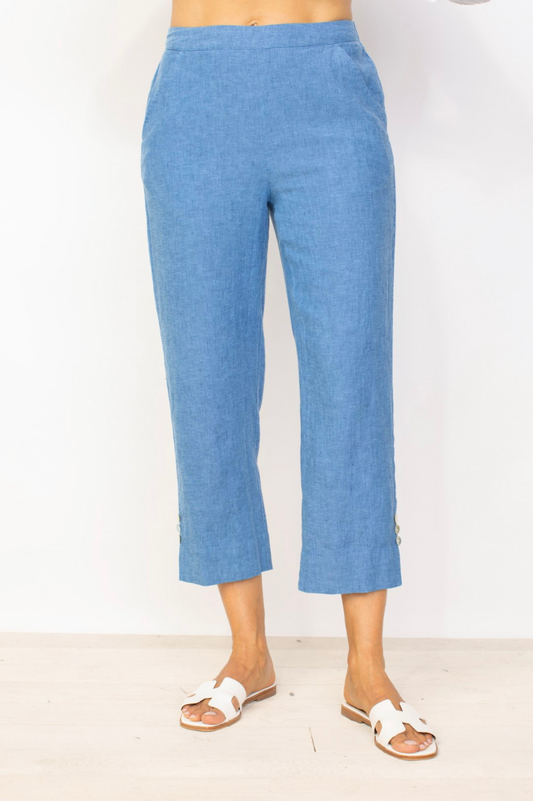 Habitat Clothing Linen Cropped Pant