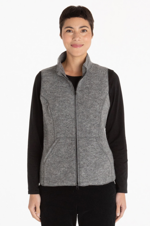 Cut Loose Boiled Wool Zip Front Vest Fall 2023- Special Order