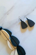 Carolina Warm Gray Wood Earrings