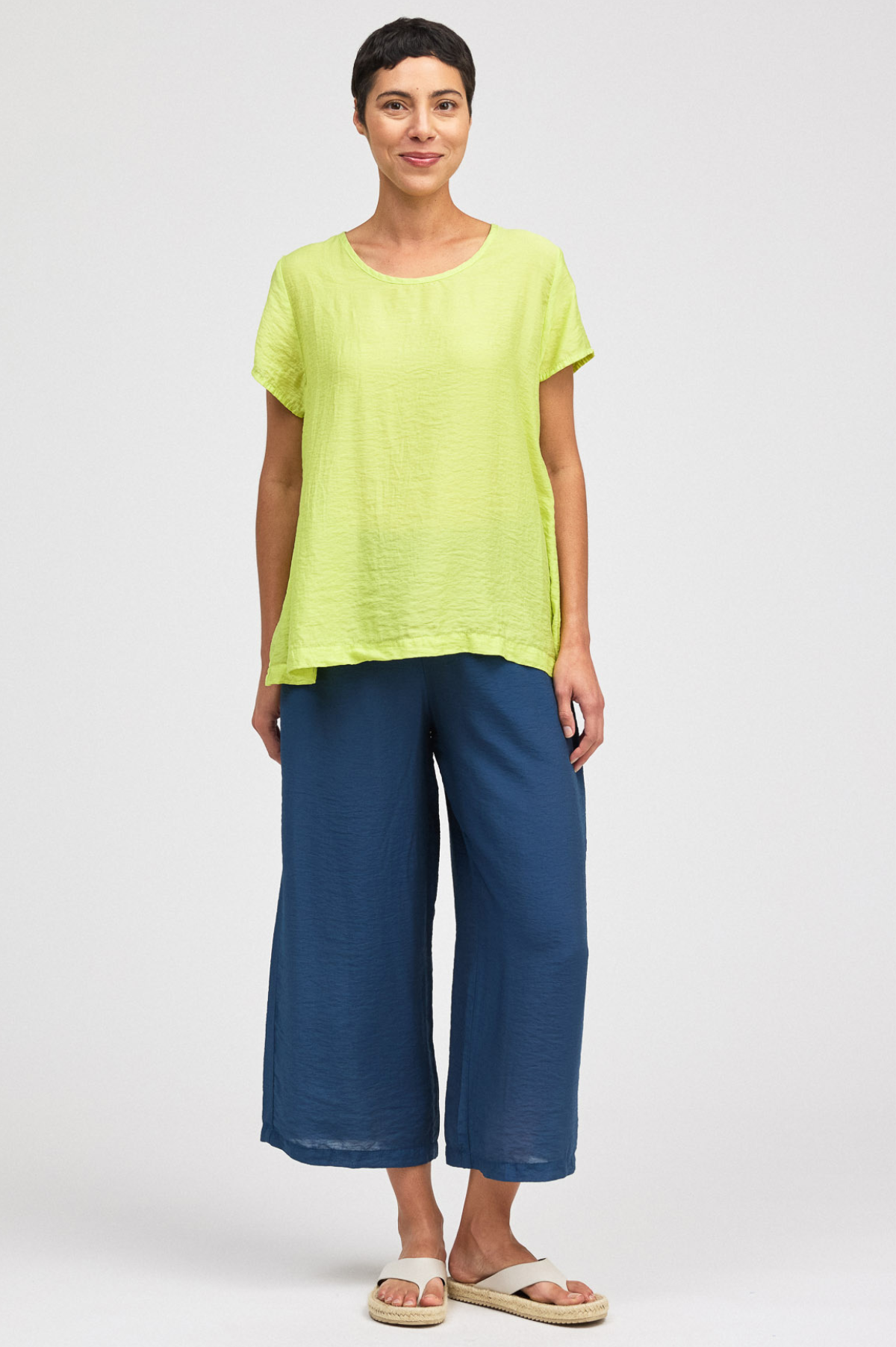 Cut Loose Rayon Parachute Crop Sleeve Swing Shirt Summer 2026- Special Order - thread to cloth