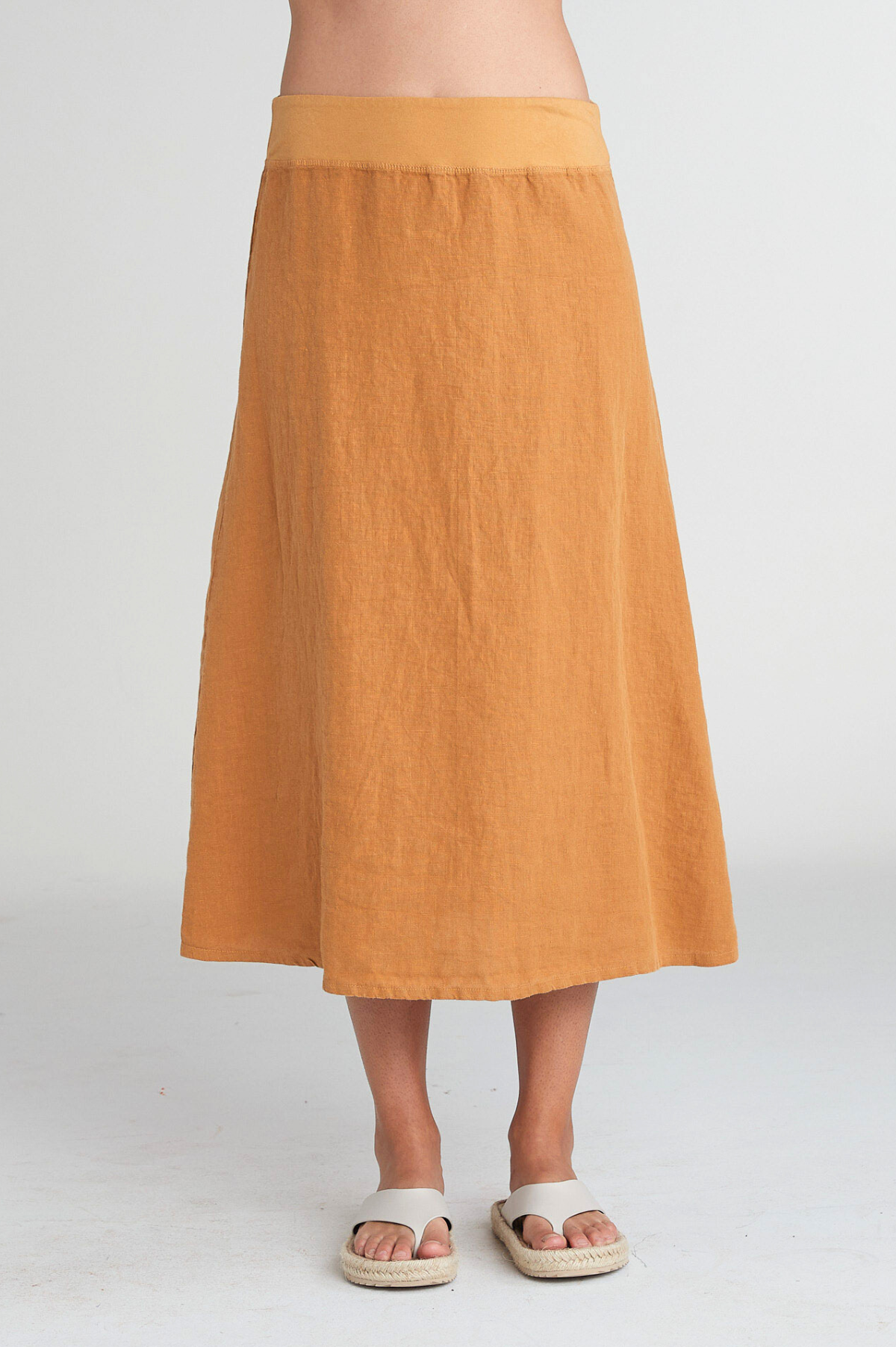 Cut Loose Solid Midi Aline Skirt Spring 2025- Special Order