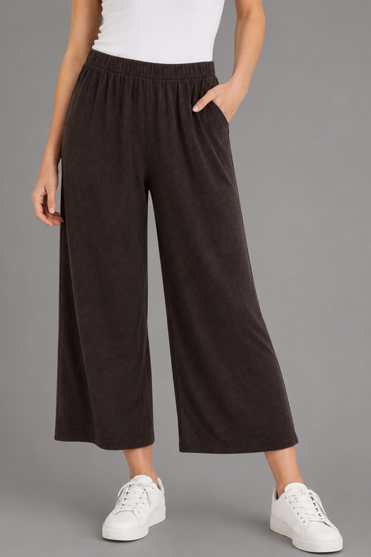 Cut Loose Marled Sweater Knit Cropped Pant Fall 2026- Special Order