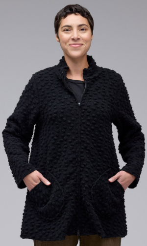 Cut Loose Pebbled Boiled Wool Zip Swing Jacket Fall 2025-Special order