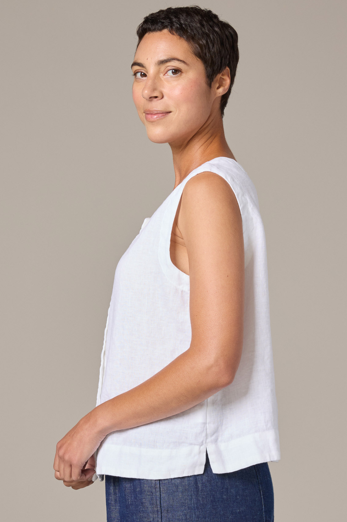 Cut Loose Solid Linen Vest Spring 2026- Special Order