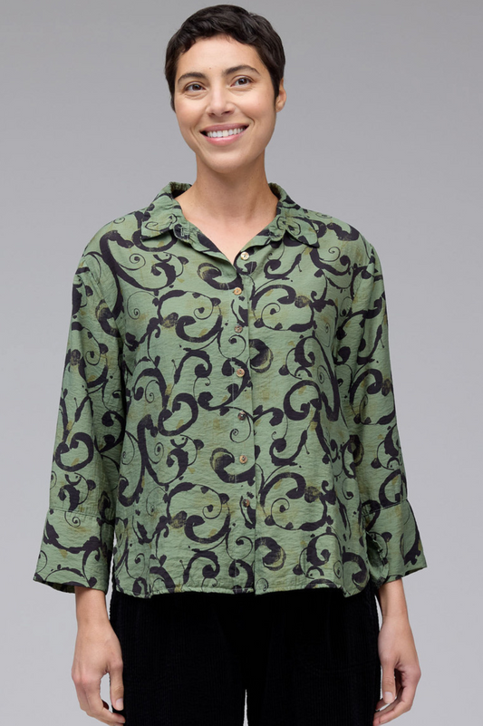 Cut Loose Swirl Easy Crop Shirt Fall 2025-Special Order