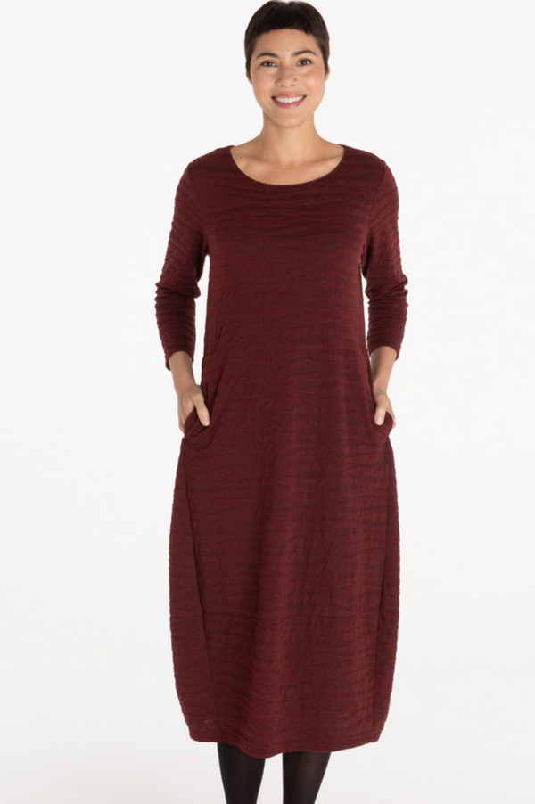 Cut Loose Texture Char Knit 3/4 Sleeve Dress Fall 2023- Special Order
