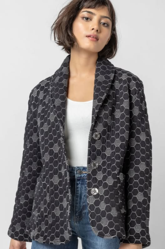 Komil Clothing Beehive Quilt Jacket Black