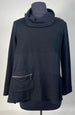 French Terry Cowl Neck Top-Black