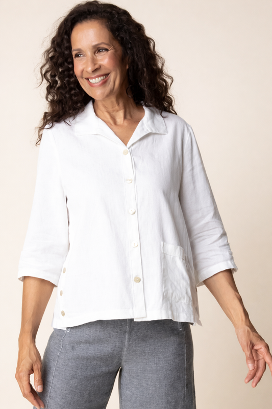 Habitat Clothing Linen Solid Camp Shirt