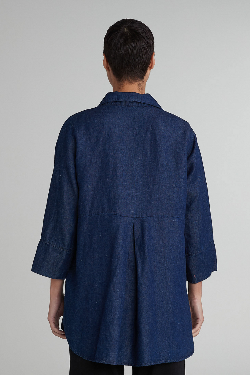 Cut Loose Flax Denim Easy Shirt Spring 2025 Special Order thread to