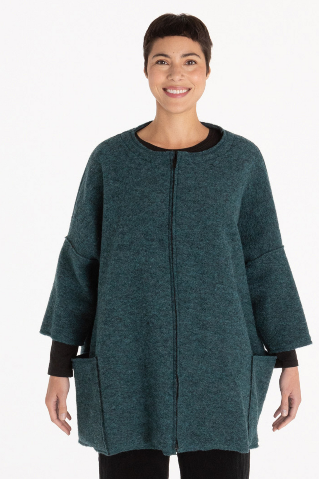 Cut Loose Boiled Wool One Size Zip Jacket Fall 2023- Special Order