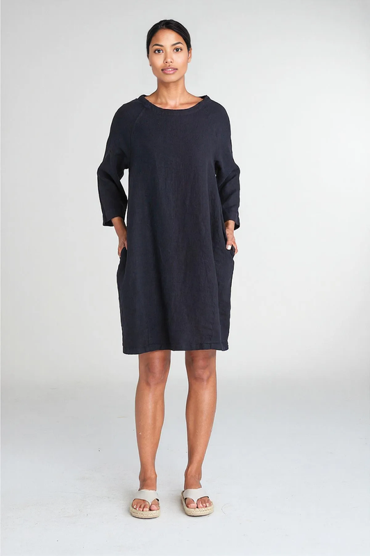 Cut Loose Solid Linen Raglan Dress Spring 2025- Special Order