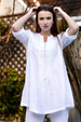Dolma Bianca Linen Tunic in White