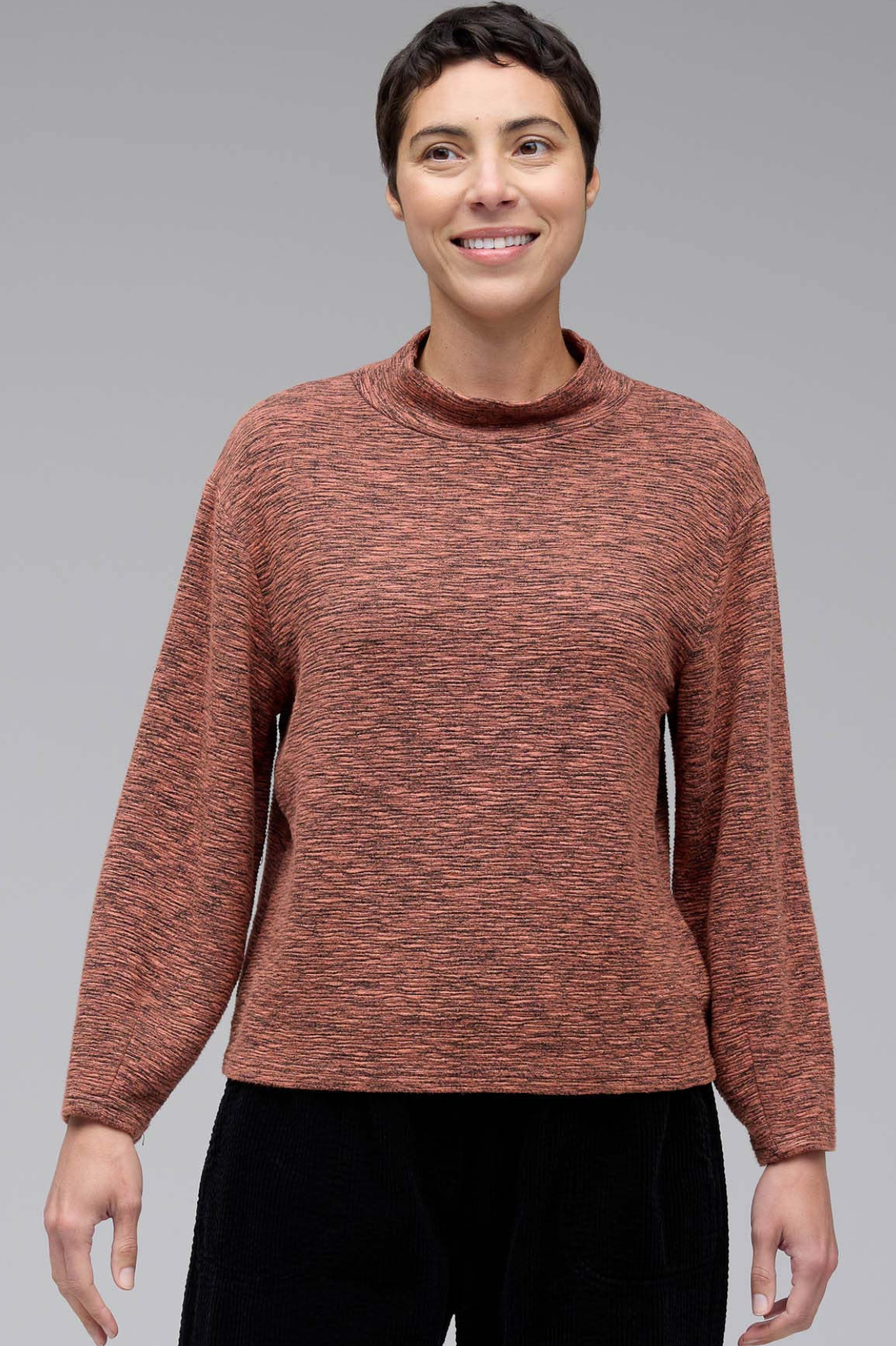 Cut Loose Crimped Mock Neck Top Fall 2026- Special Order