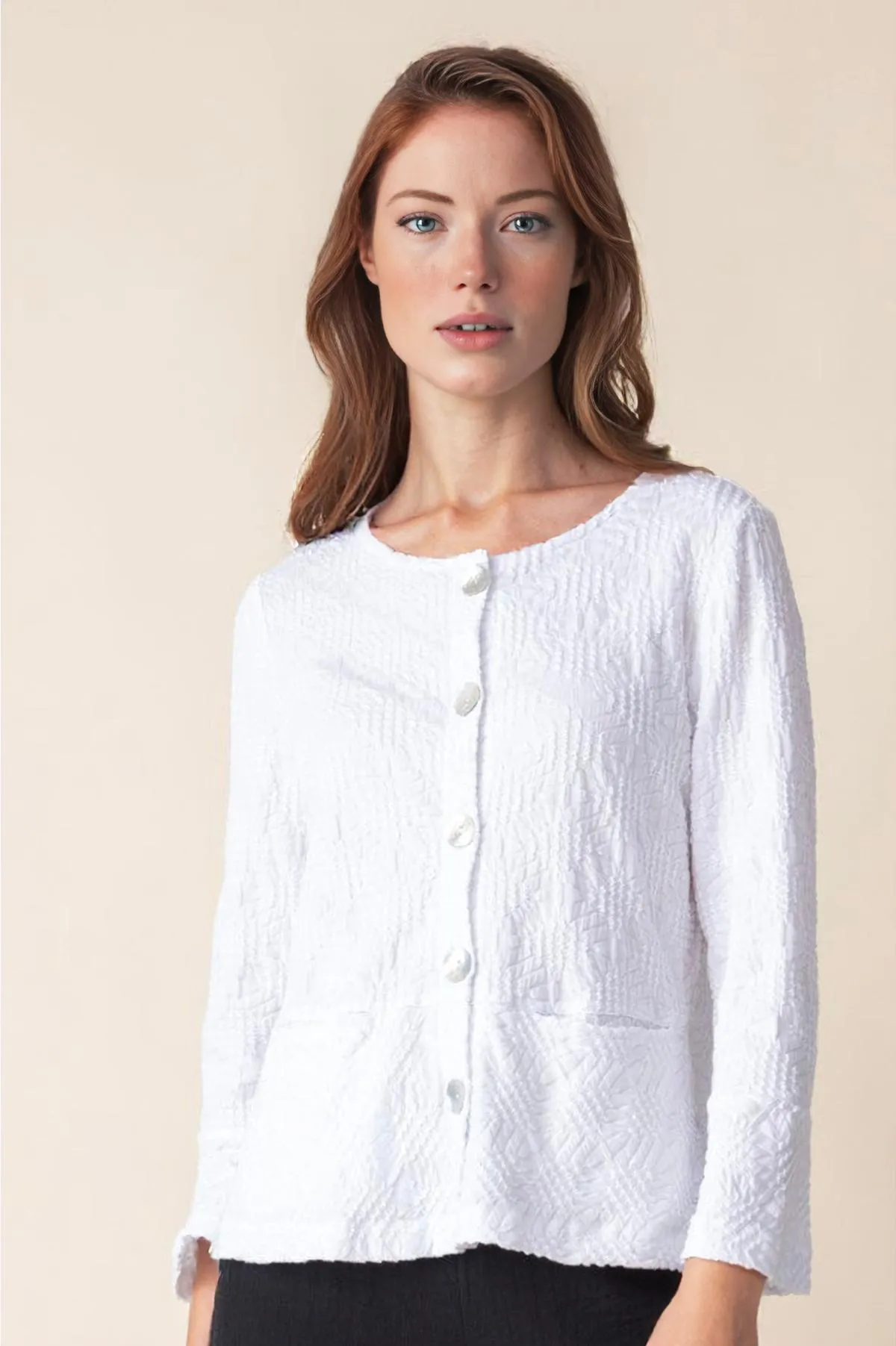 Habitat Sunburst Knit Peplum Swing Jacket