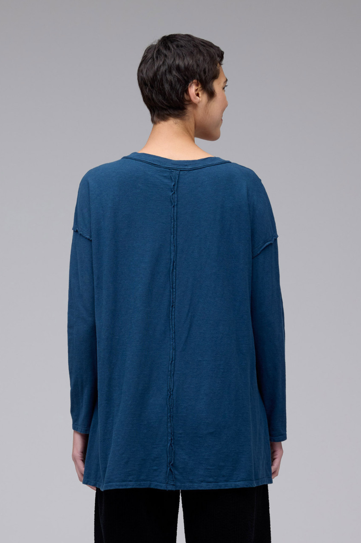 Cut Loose Linen Cotton Jersey Deep V Top Fall 2025-Special Order