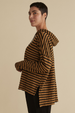 Cut Loose Linen Cotton Jersey Black/Natural Stripe Sweatshirt Fall 2024- Special Order