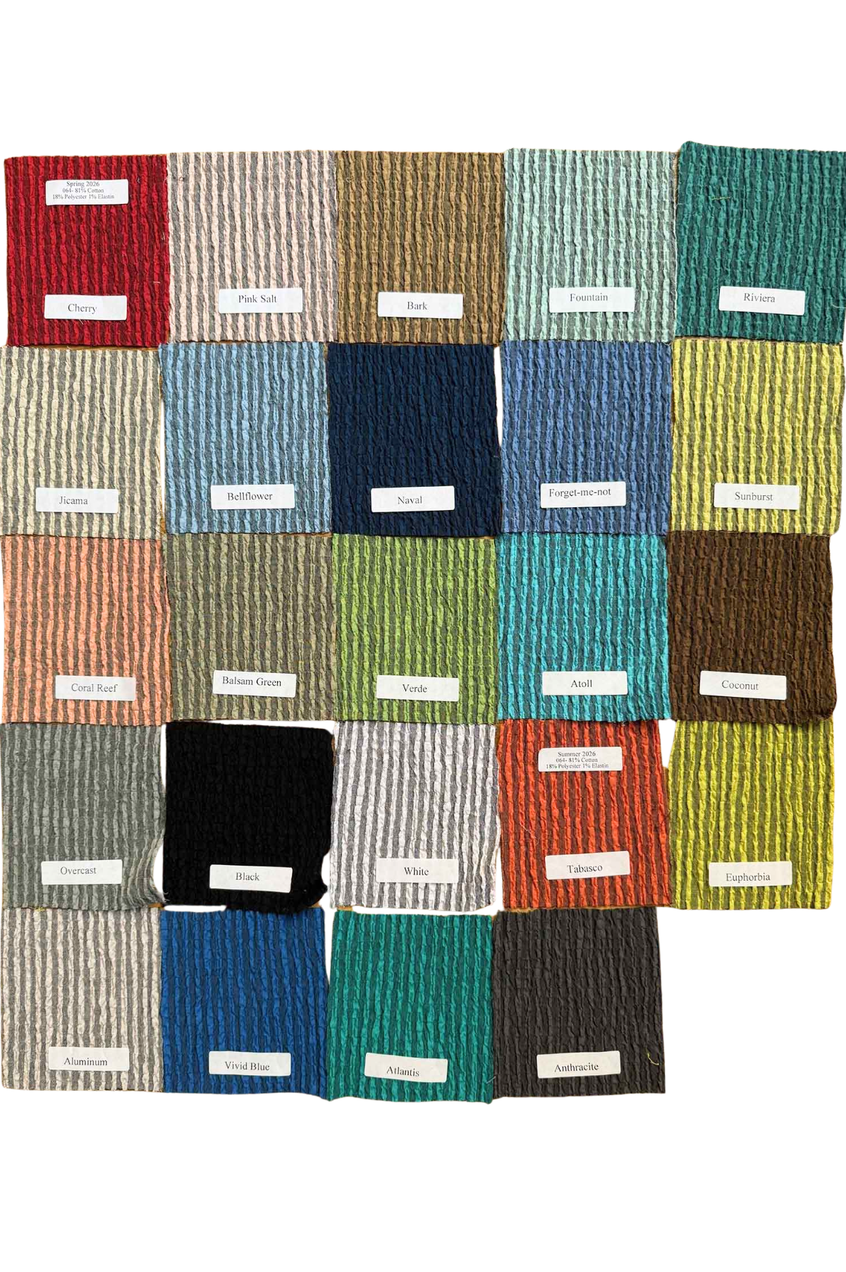 Cut Loose Linen Grey Stripe Crinkle Collection