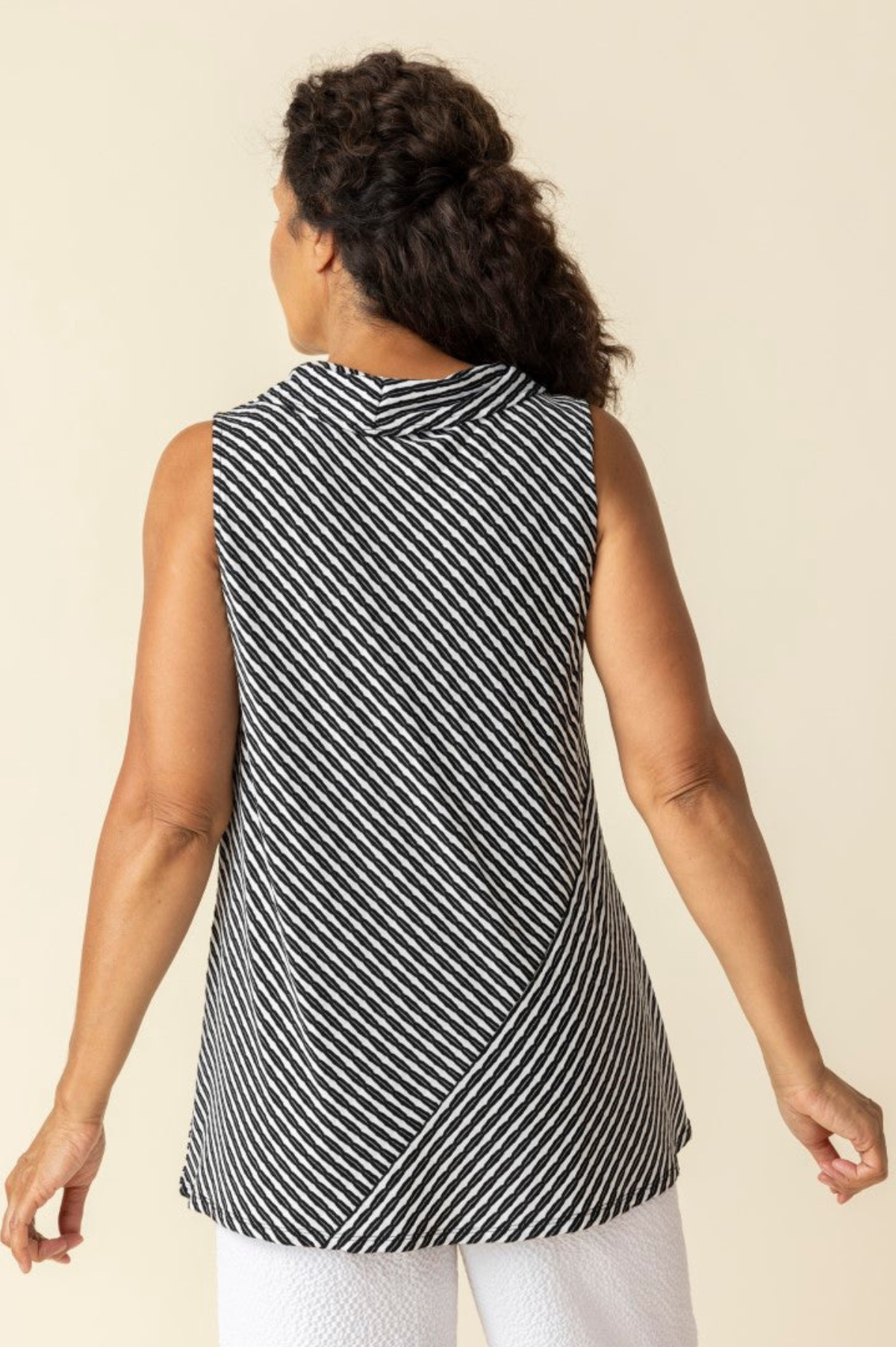 Habitat Uptown Stripe Sleeveless Cowl Top