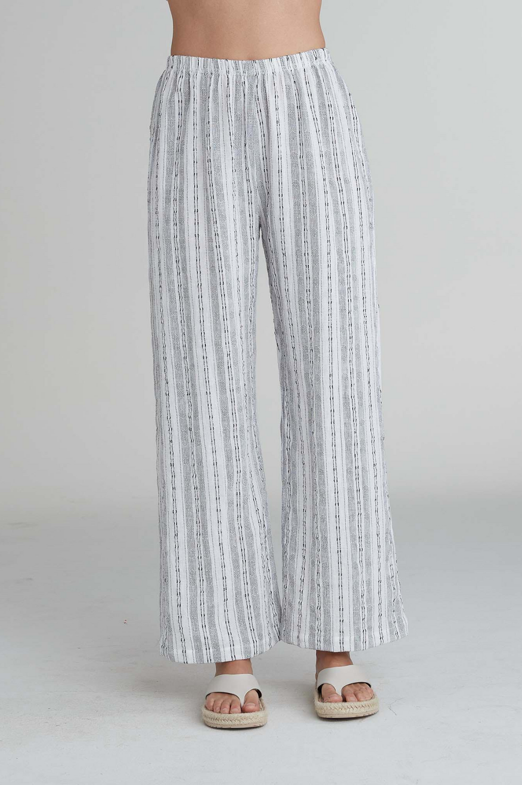 Cut Loose Pinstripe Linen Wide Leg Long Pant Spring 2025- Special Order