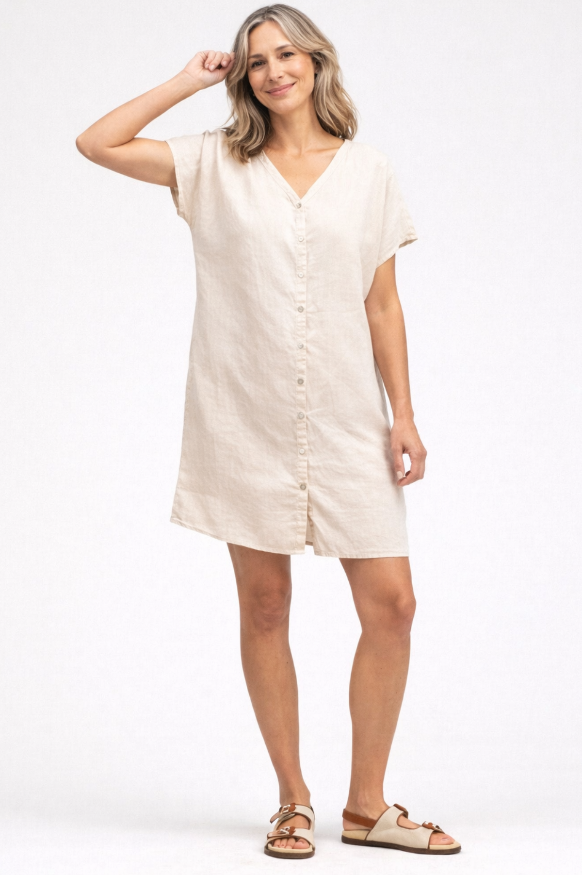 Cut Loose Hanky Linen Buton Down Dress Tunic Summer 2026- Special Order - thread to cloth