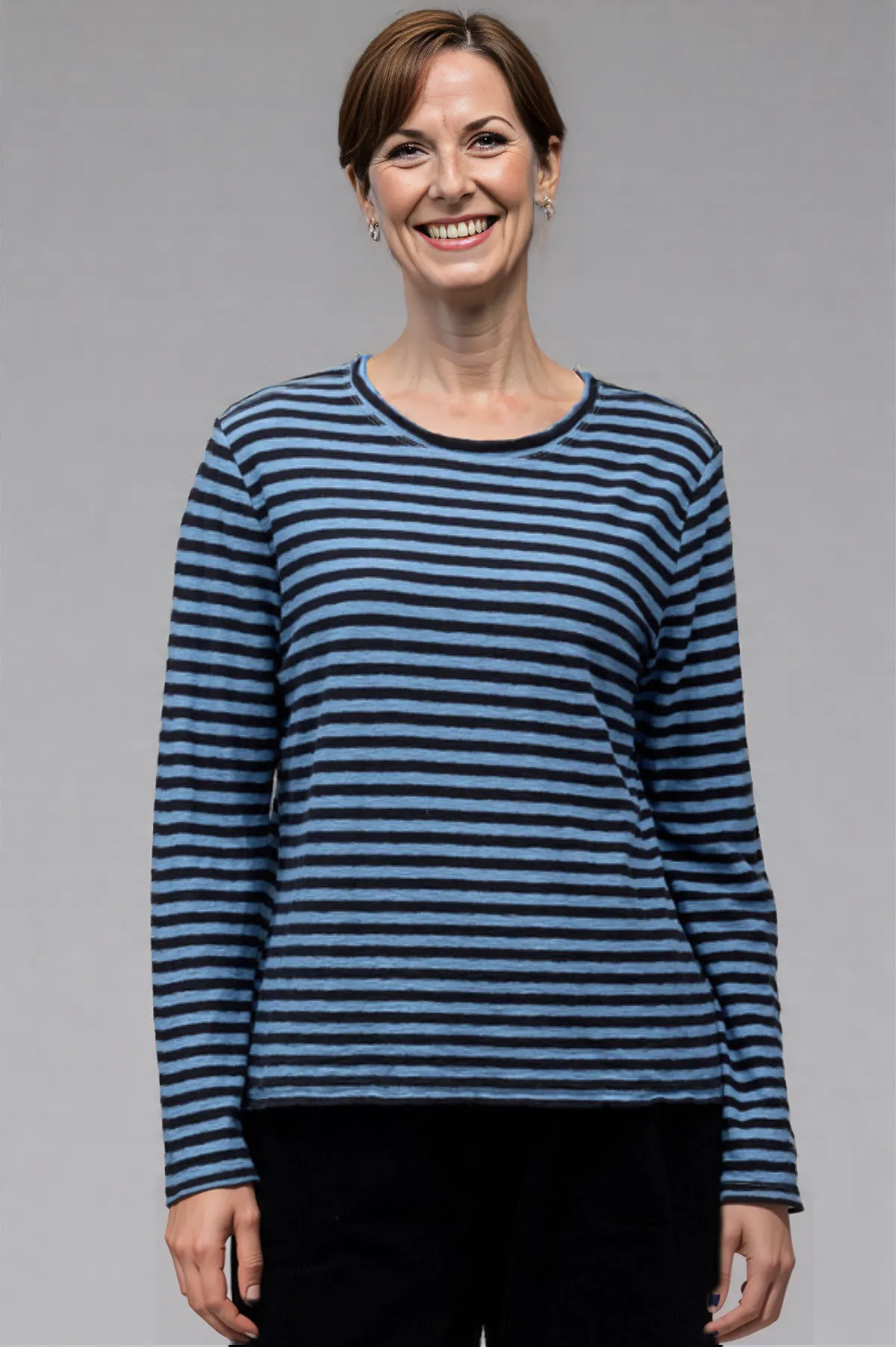Cut Loose Black Stripe Long Sleeve Easy Tee Fall 2025-Special Order