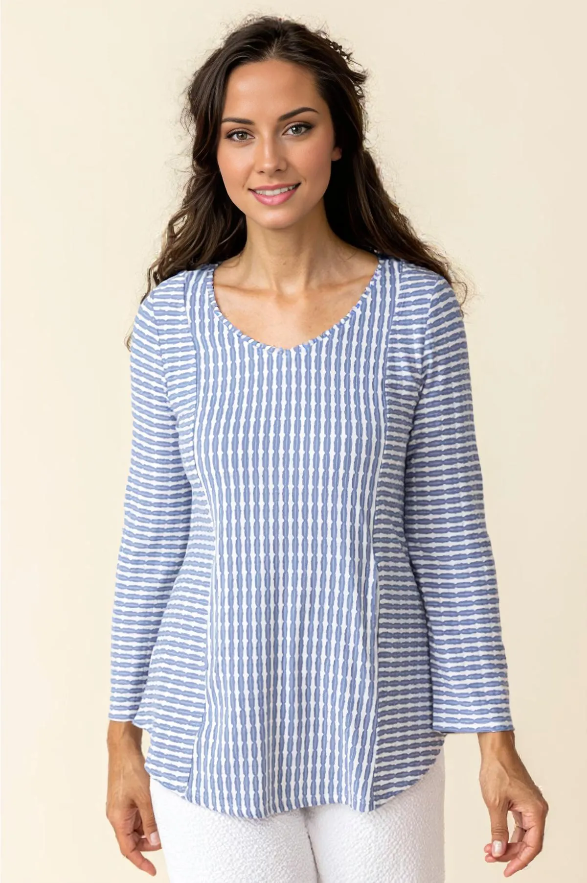 Habitat Uptown Stripe Angled Pocket Tunic