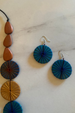 Lucia Blue Wood Bead Earrings