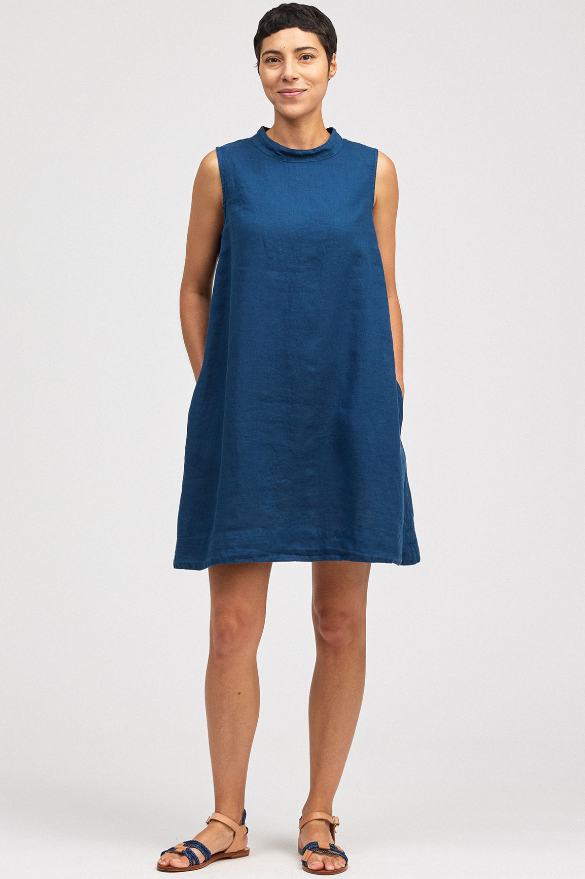 Cut Loose Hanky Linen Mock Neck Shift Summer 2026- Special Order