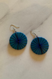 Lucia Blue Wood Bead Earrings